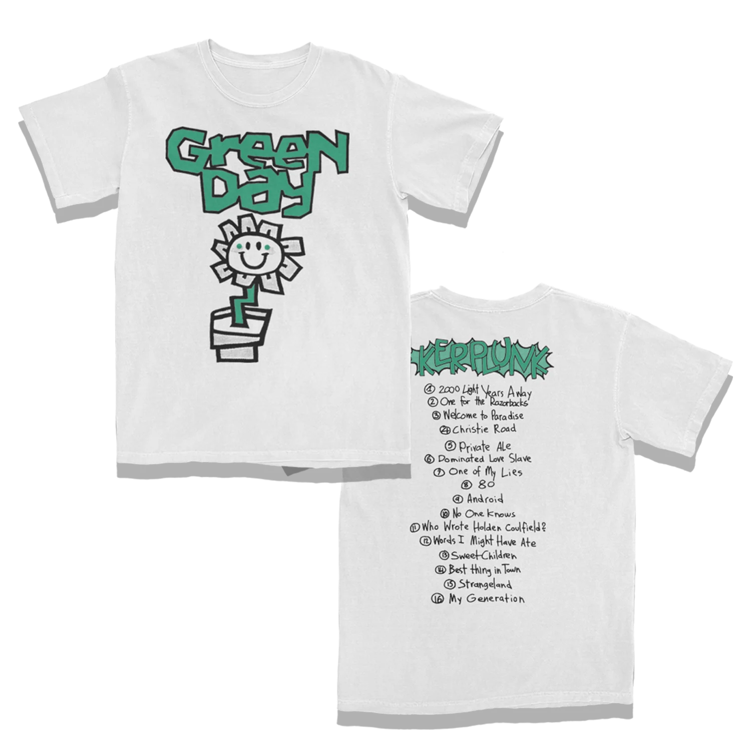 Kerplunk Flower Tracklist T-Shirt - Image 3